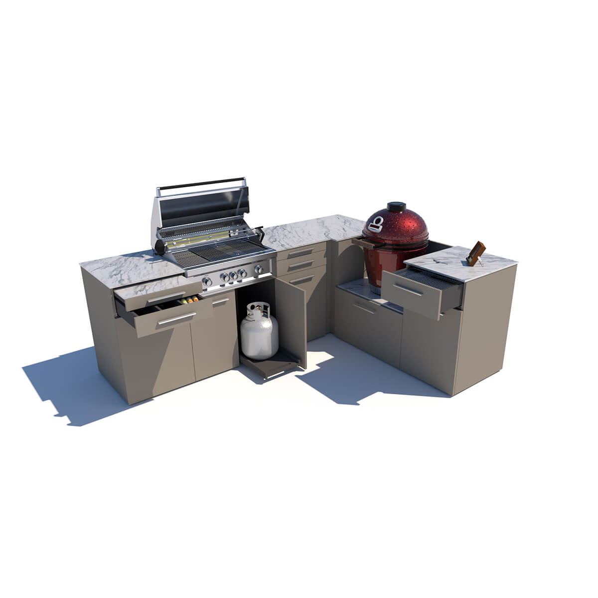 Cuisine extérieure Deluxe Grill Station Plus