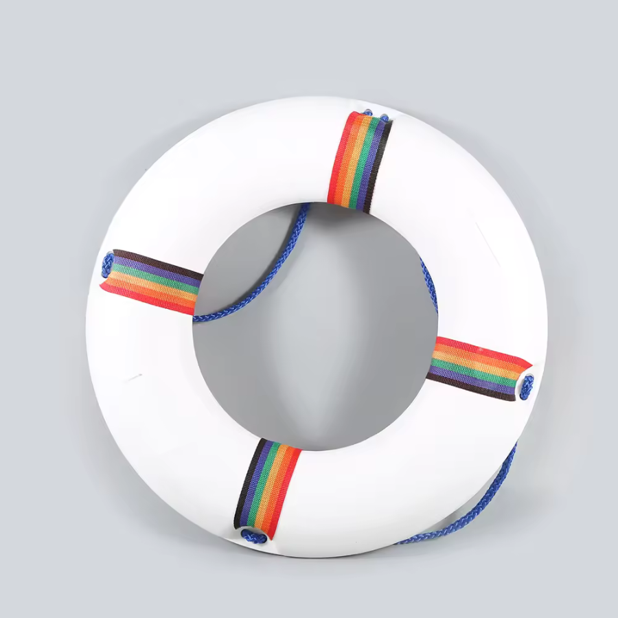 Bouée de sauvetage arc-en-ciel