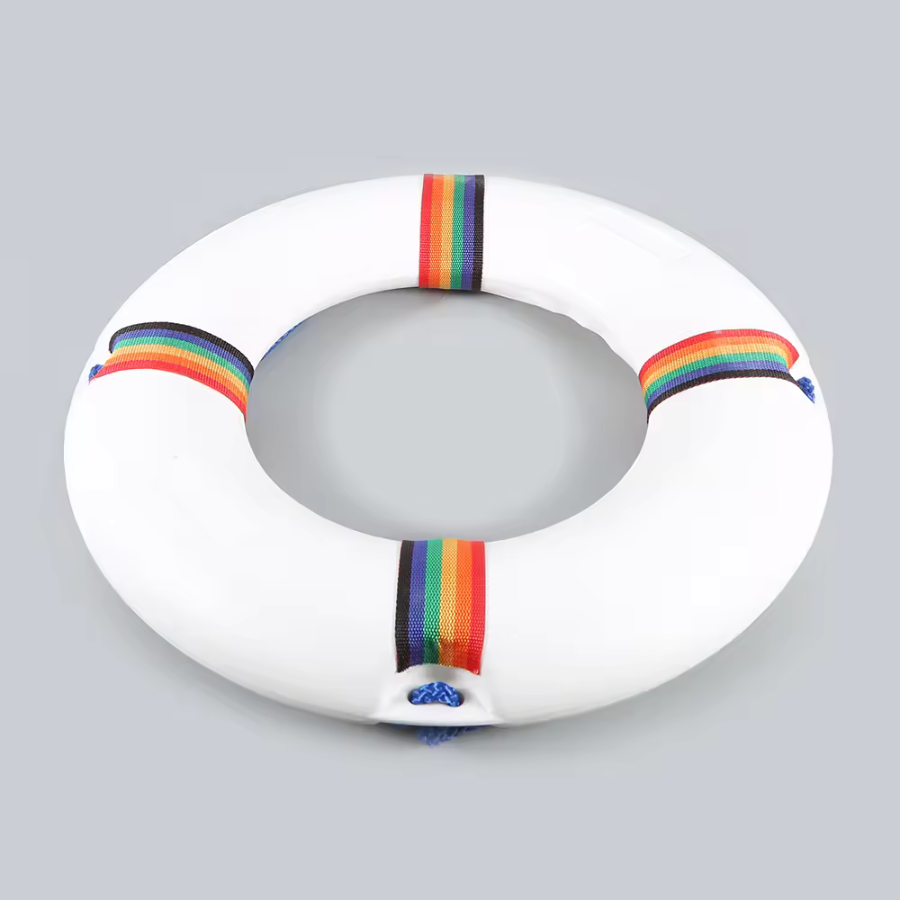 Bouée de sauvetage arc-en-ciel