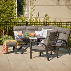 Soglio Outdoor Sectional Dining Set