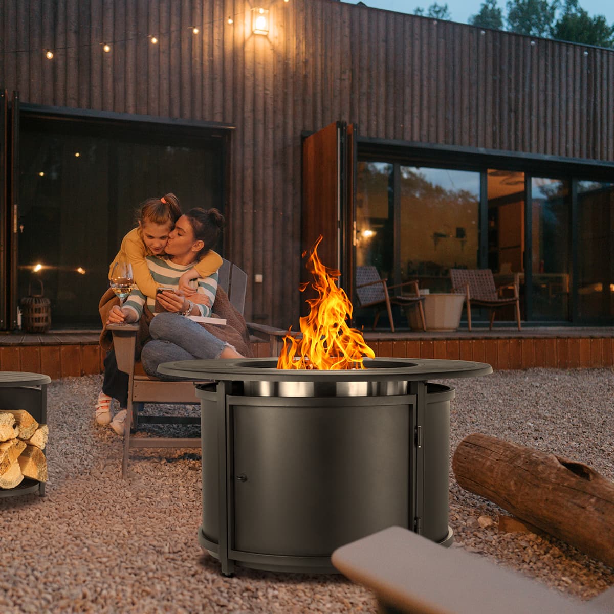 Round Outdoor Side Table