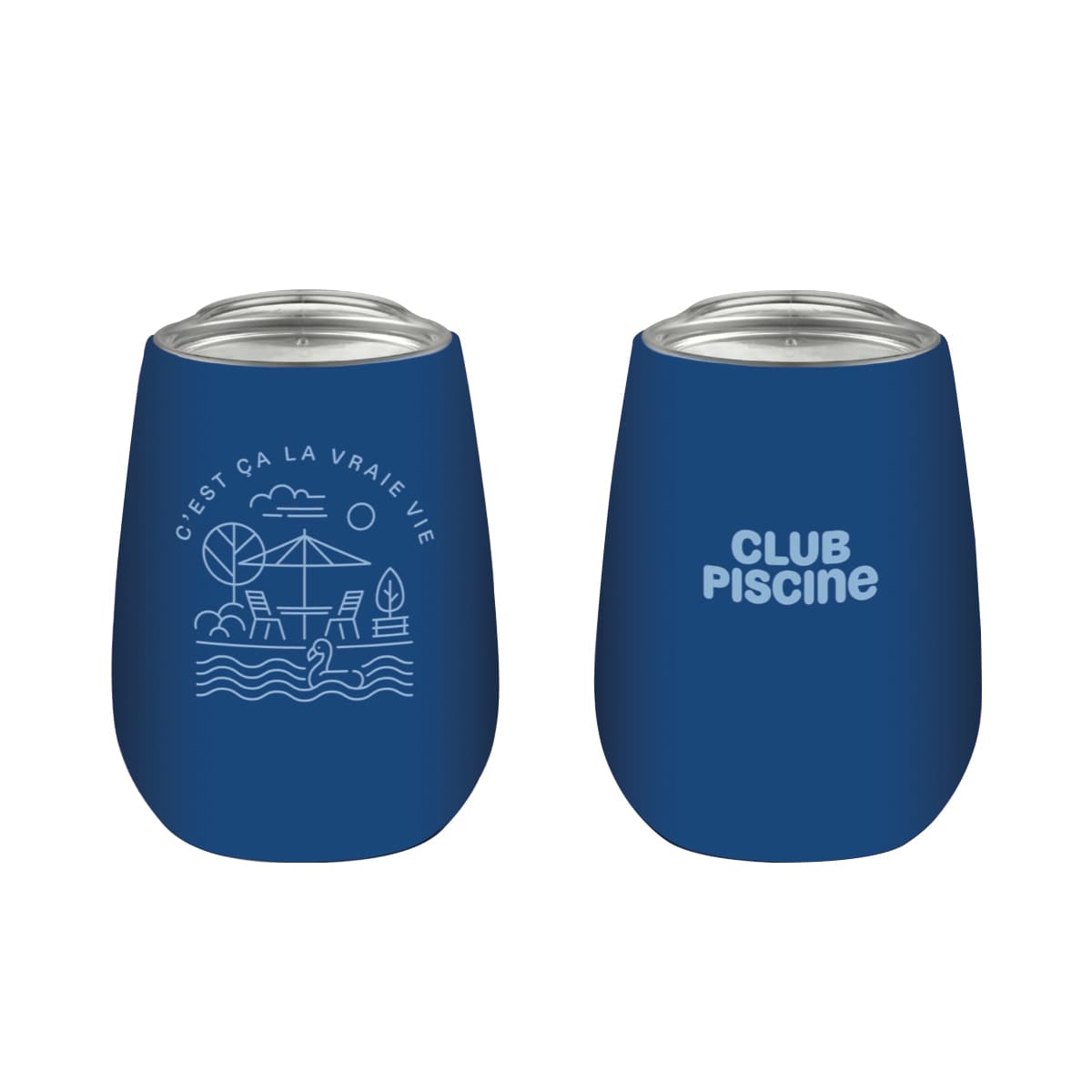 Verre oeuf en acier inoxydable Club Piscine