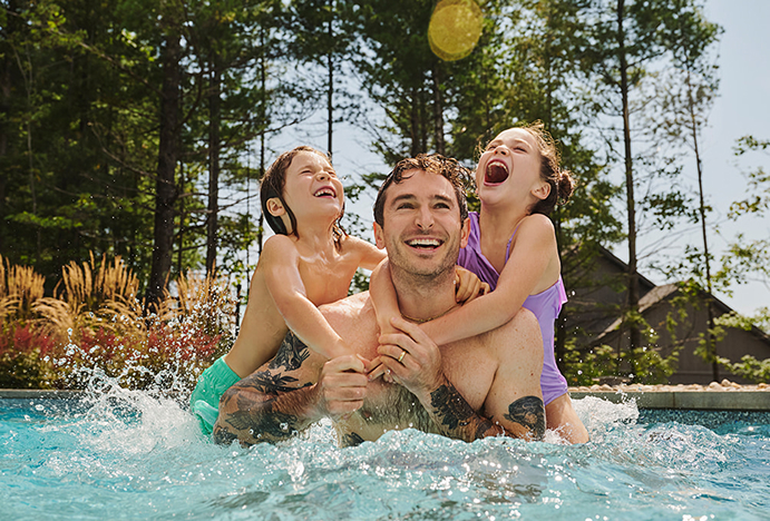 baignade en famille