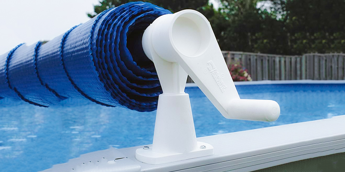14 Feet Pool Reel Set Cover Winter Waterproof UV Resistant Inground  Swimming Pool Protective Heavy Duty Solar Blanket Reel Roller Covers  Protector