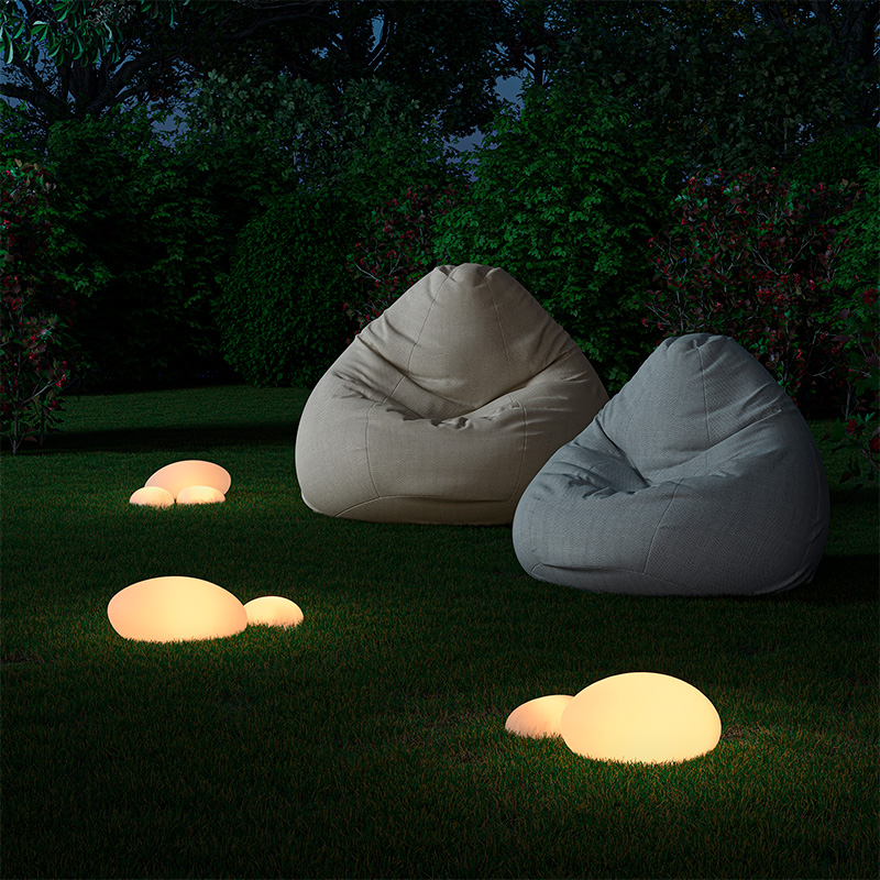Set of 3 Kayu RGB luminous rocks