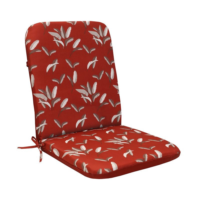 High back chair cushion Red