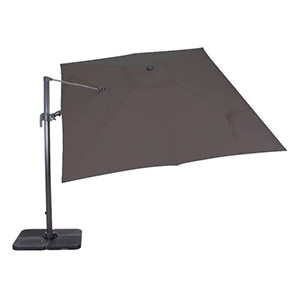 Deluxe Hanging Parasol Replacement Cover with DEL - Dark Grey Polyester