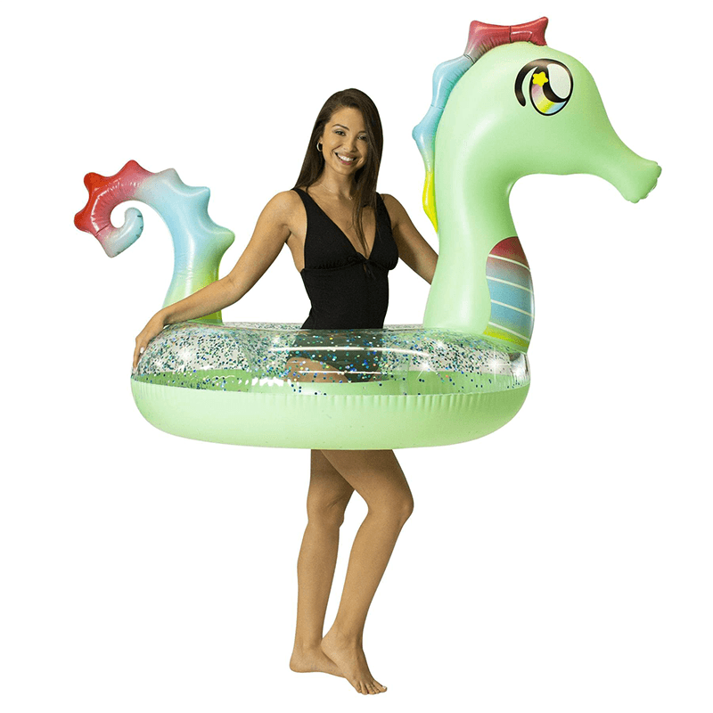 Pool Candy 48 Inch Glitter Seahorse Pool Tube | Club Piscine Super Fitness