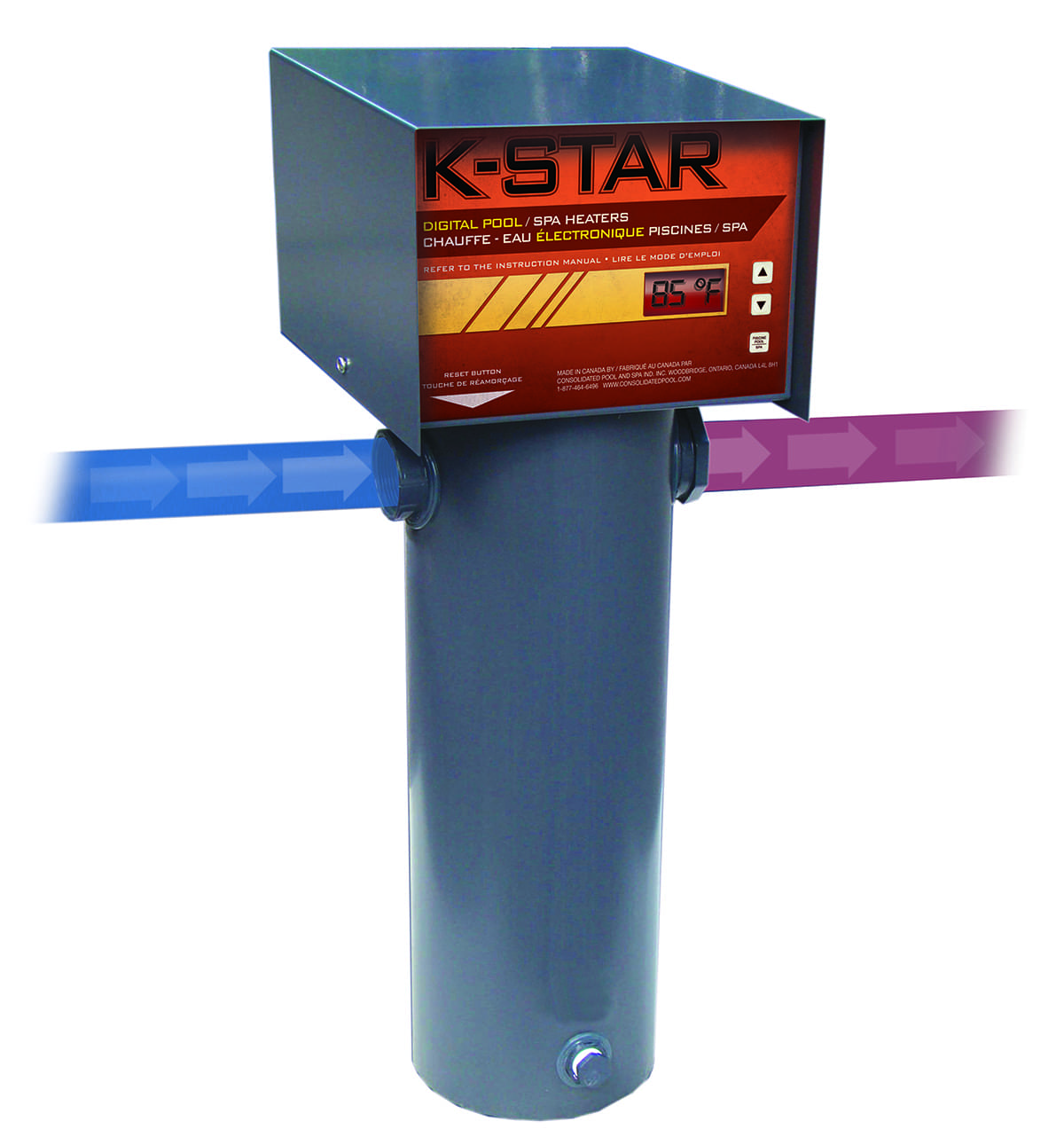 K-Star 5KW Digital Titanium Salt Water Friendly Electric Pool/Spa Heater (40,000 L)