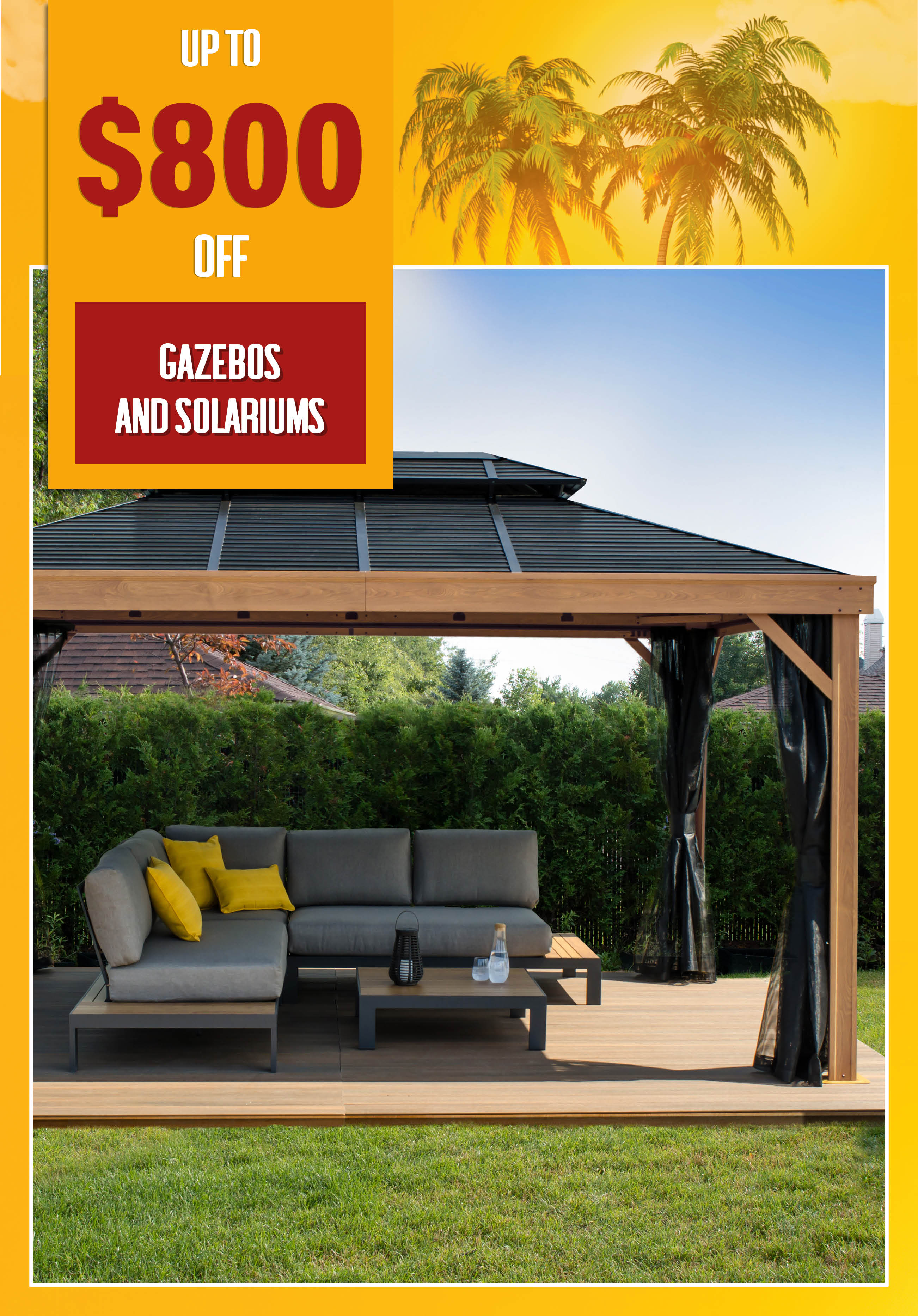 Gazebos and Shelters Club Piscine Super Fitness