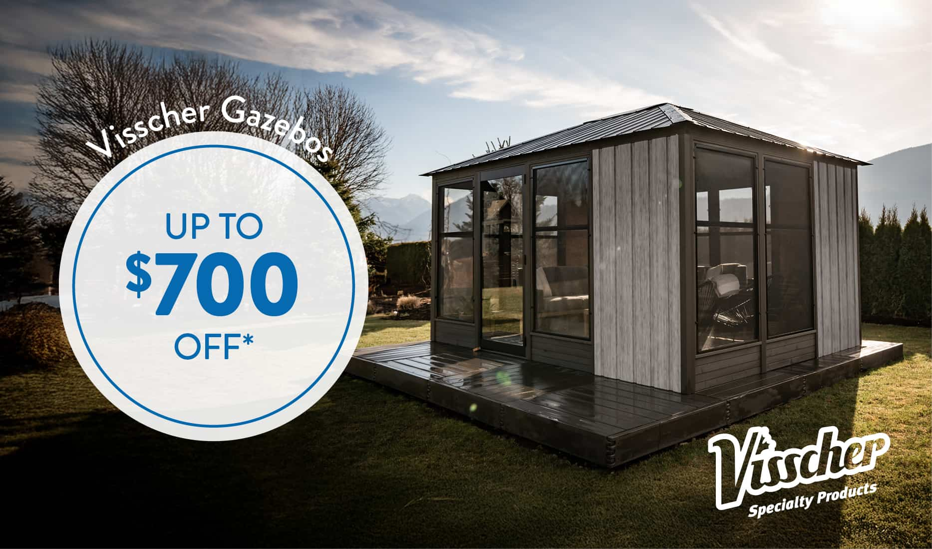 Up to $700 off Visscher gazebos