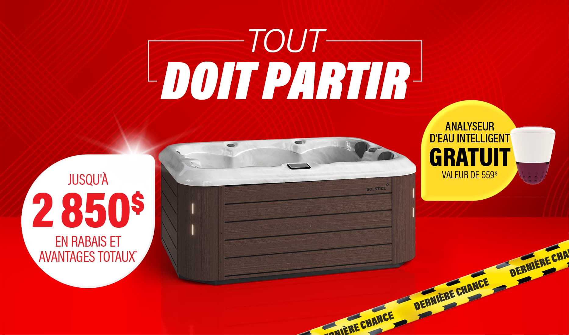 Jusqu'à 2850$ en rabais et avantages totaux sur les spas d'hydrothérapie