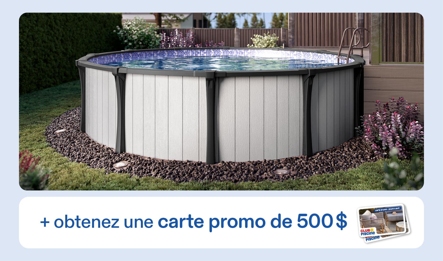 Économisez jusqu'à 1400$ de rabais sur les piscines hors terre chauffées