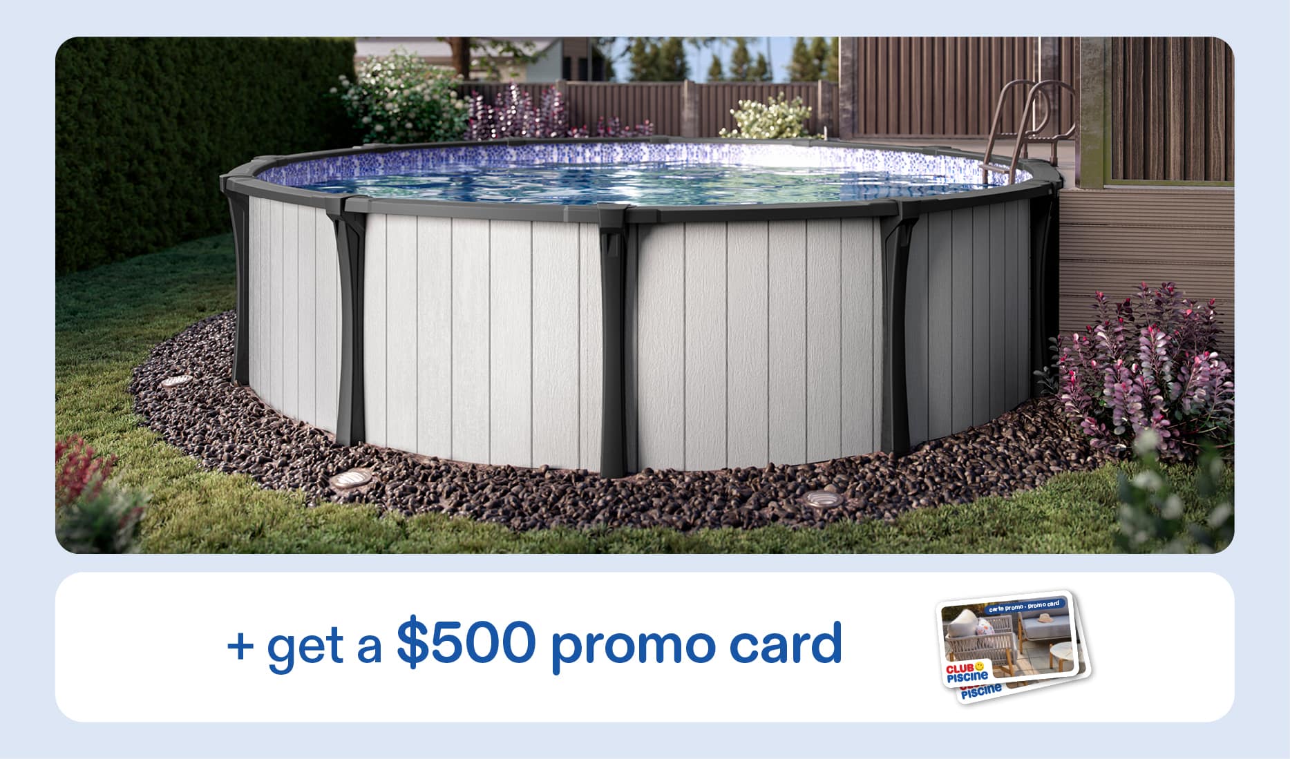 Save up to $1,400 off heated above ground pools